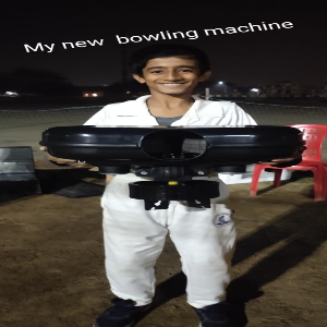 A Future Cricket Star Sharing His Joy After Using iWinner Bowling Machine A Future Cricket Star Sharing His Joy After Using iWinner Bowling Machine