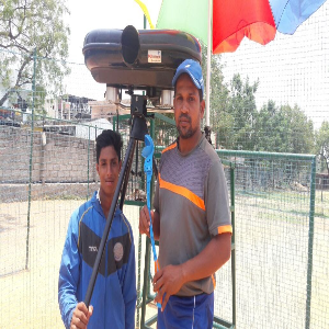 Coach Salam Bayash with Leverage Master Digi at Legala Cricket Academy Coach Salam Bayash with Leverage Master Digi at Legala Cricket Academy