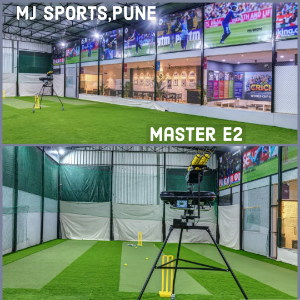 MJ Sports Indoor Cricket Academy, Pune Is Powered By Tab Operated Master e2 Bowling Machine MJ Sports Indoor Cricket Academy, Pune Is Powered By Tab Operated Master e2 Bowling Machine
