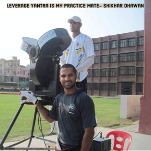 Shikhar Dhawan with Leverage Cricket Bowling Machines Shikhar Dhawan with Leverage Cricket Bowling Machines
